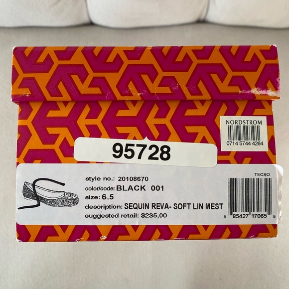 Tory Burch Black Sequin Reva Flats - Picture 5 of 5